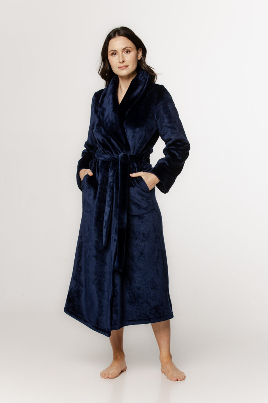 WELLNESS Peignoir long boutonné